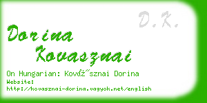 dorina kovasznai business card